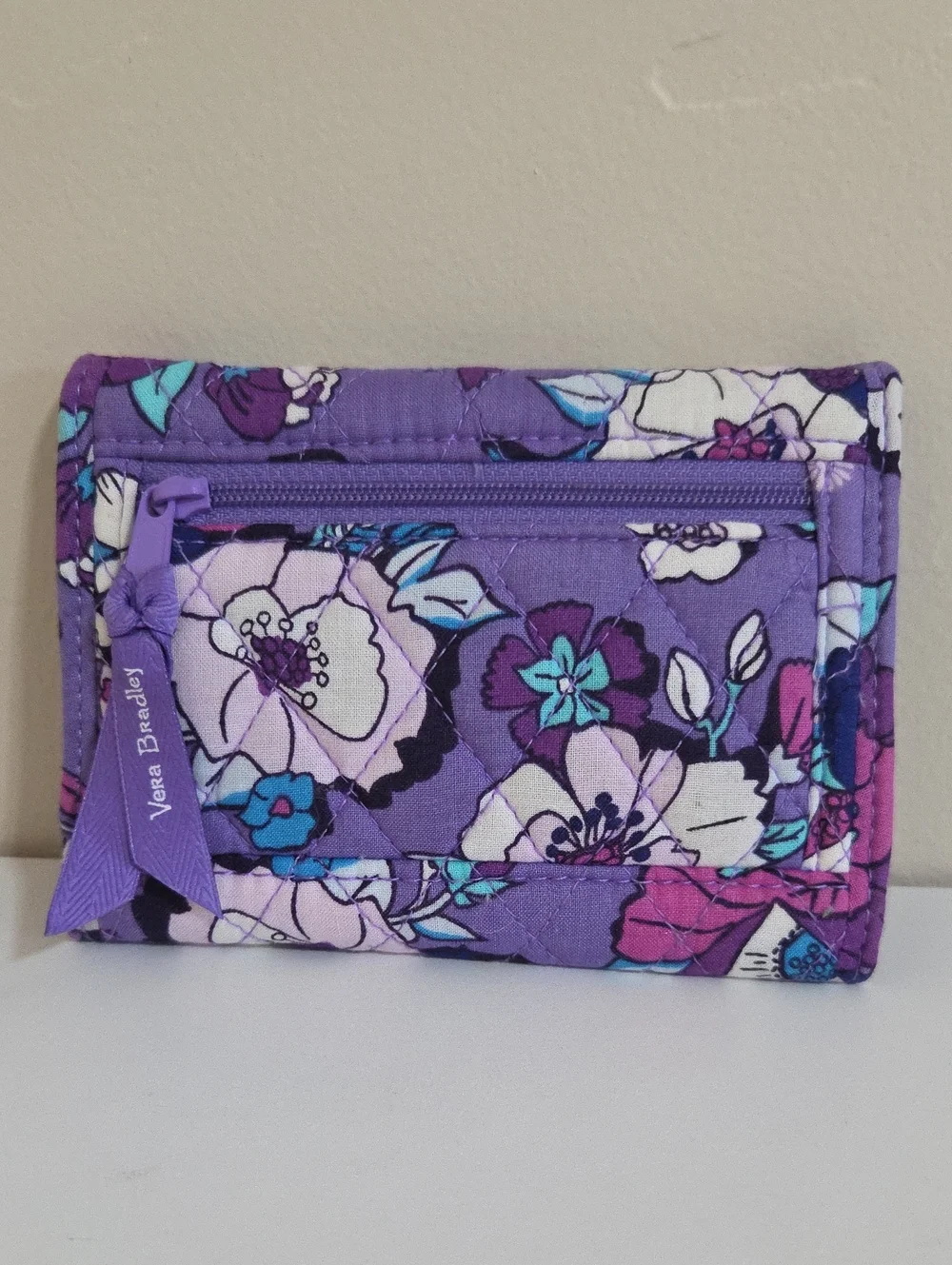 Vera Bradley Purple Floral Quilted Wallet